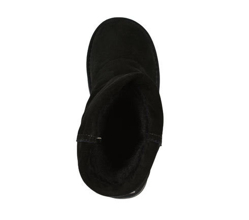 Ghete sport, dama, PASS COLLECTION, Z870003A, negru, piele intoarsa